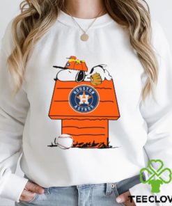 MLB Houston Astros Snoopy Woodstock The Peanuts Movie Baseball T Shirt