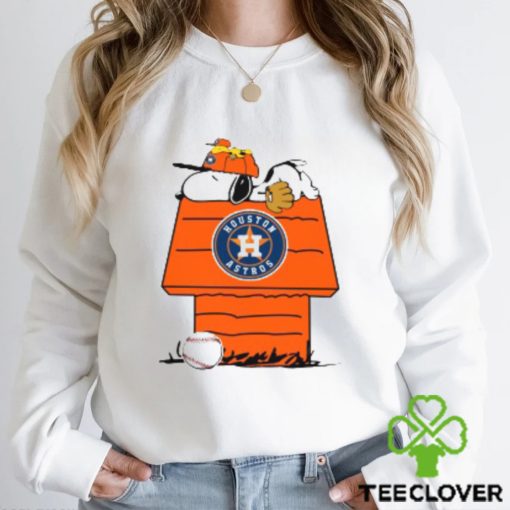 MLB Houston Astros Snoopy Woodstock The Peanuts Movie Baseball T Shirt