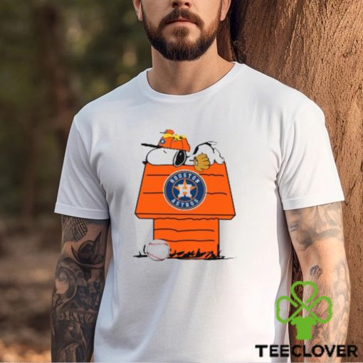 MLB Houston Astros Snoopy Woodstock The Peanuts Movie Baseball T Shirt