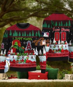 MLB I Just Wanna Los Angeles Angels All Day Grinch Ugly Christmas Holiday Sweater 1 MLB I Just Wanna Los Angeles Angels All Day Grinch Ugly Christmas Holiday Sweater