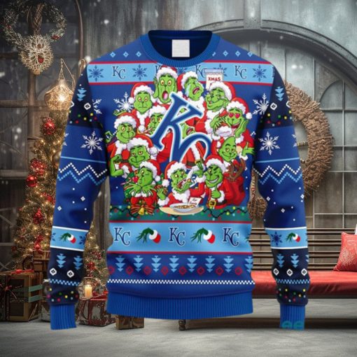MLB Kansas City Royals 12 Grinch Xmas Day Christmas Ugly 3D Sweater For Men And Women Gift Ugly Christmas