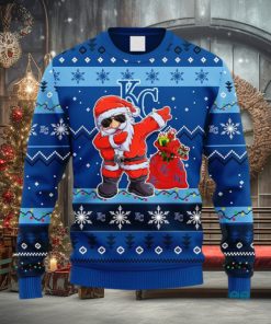 MLB Kansas City Royals Dabbing Santa Claus Christmas Ugly 3D Sweater For Men And Women Gift Ugly Christmas