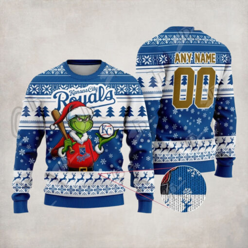 MLB Kansas City Royals Grinch Christmas Sweater Design