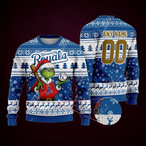MLB Kansas City Royals Grinch Christmas Sweater Design
