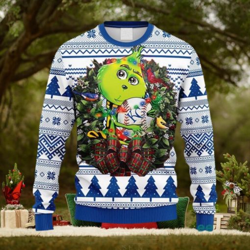 MLB Kansas City Royals Grinch Hug Christmas Ugly 3D Sweater For Men And Women Gift Ugly Christmas