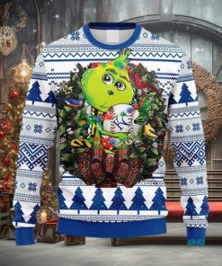 MLB Kansas City Royals Grinch Hug Christmas Ugly 3D Sweater For Men And Women Gift Ugly Christmas