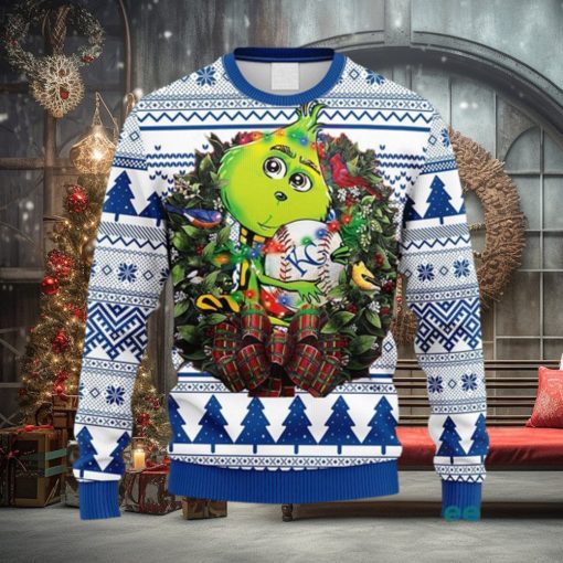 MLB Kansas City Royals Grinch Hug Christmas Ugly 3D Sweater For Men And Women Gift Ugly Christmas
