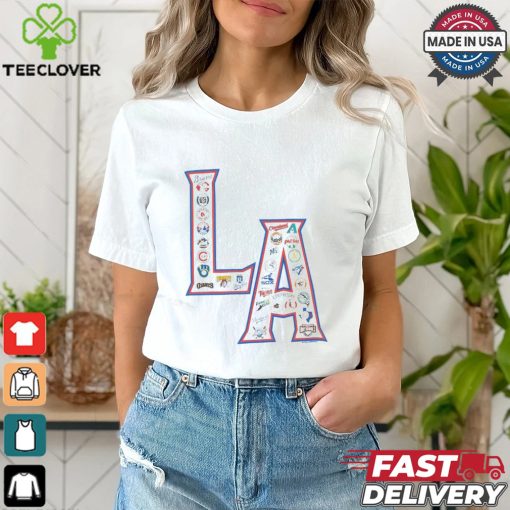 MLB LA Allover Print T Shirt