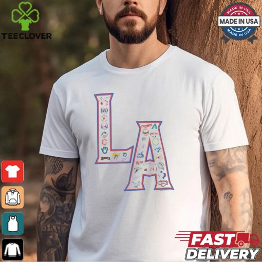 MLB LA Allover Print T Shirt