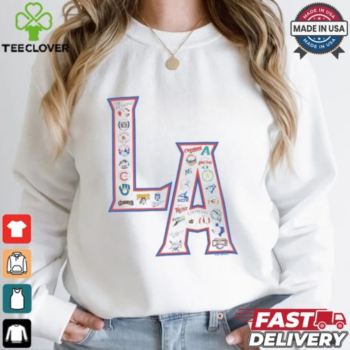 MLB LA Allover Print T Shirt