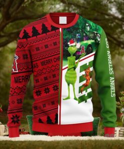 MLB Los Angeles Angels Grinch & Scooby Doo Christmas Ugly 3D Sweater For Men And Women Gift Ugly Christmas