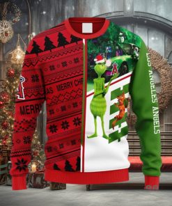 MLB Los Angeles Angels Grinch & Scooby Doo Christmas Ugly 3D Sweater For Men And Women Gift Ugly Christmas