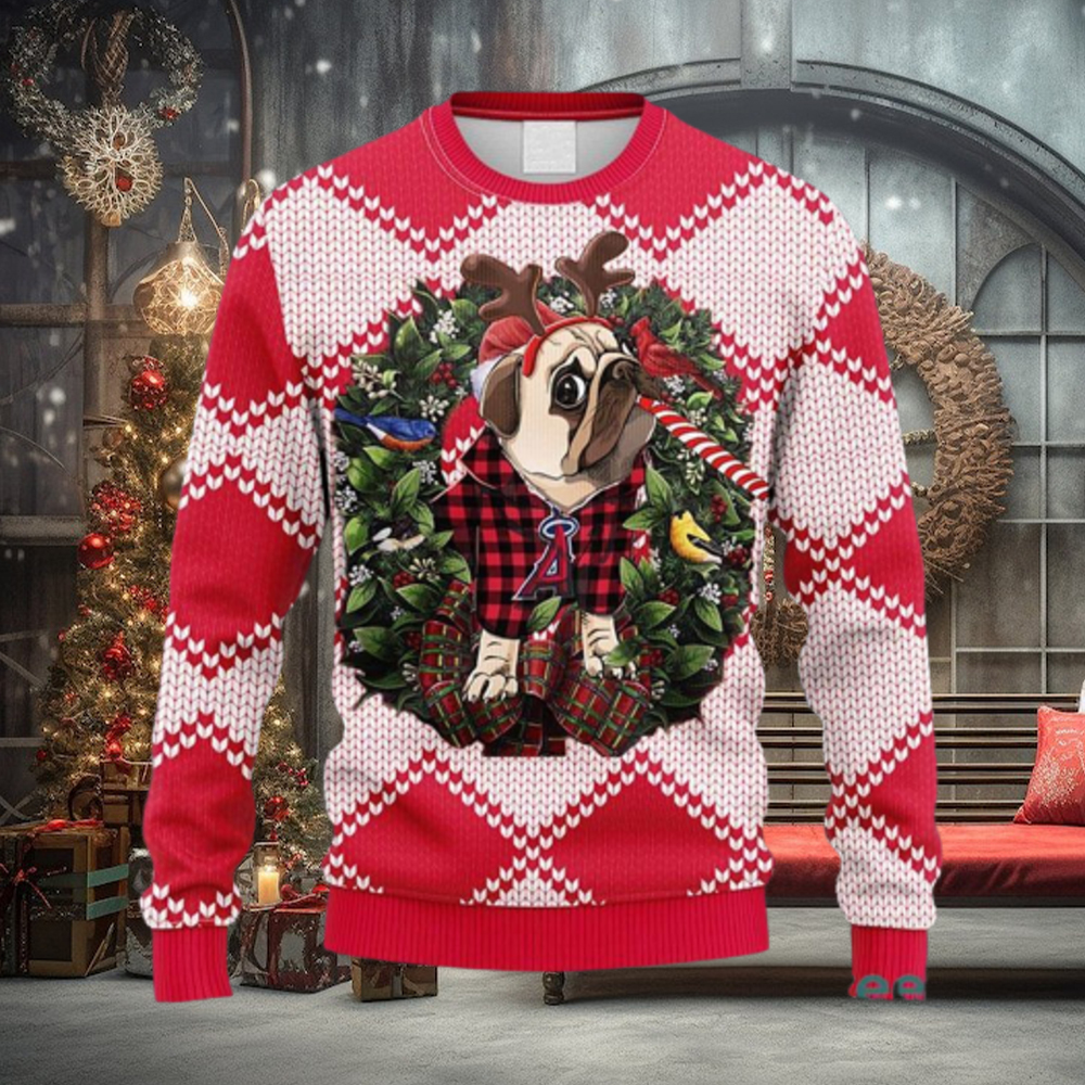 MLB Los Angeles Angels Pub Dog Christmas Ugly 3D Sweater For Men And Women Gift Ugly Christmas MLB Los Angeles Angels Pub Dog Christmas Ugly 3D Sweater For Men And Women Gift Ugly Christmas