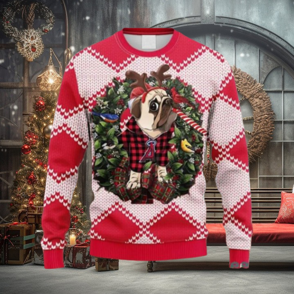 MLB Los Angeles Angels Pub Dog Ugly Christmas Sweater MLB Los Angeles Angels Pub Dog Ugly Christmas Sweater