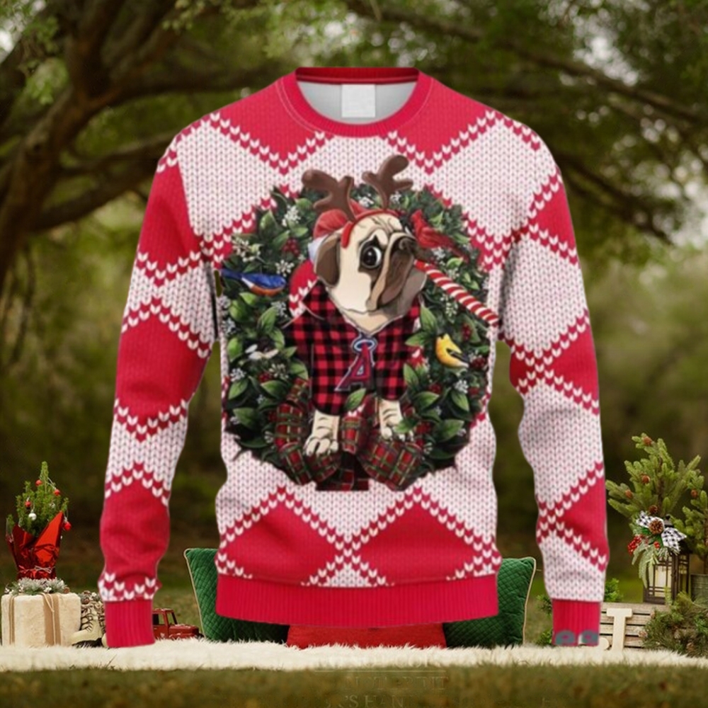 MLB Los Angeles Angels Pub Dog Ugly Christmas Sweater MLB Los Angeles Angels Pub Dog Ugly Christmas Sweater