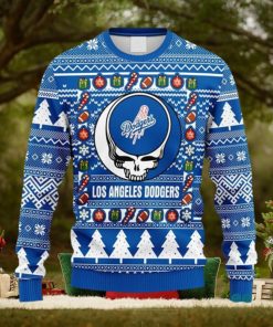 MLB Los Angeles Dodgers Grateful Dead Fleece 3D Sweater For Men And Women Gift Ugly Christmas