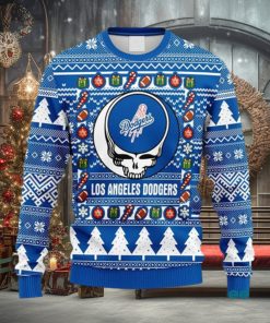 MLB Los Angeles Dodgers Grateful Dead Fleece 3D Sweater For Men And Women Gift Ugly Christmas