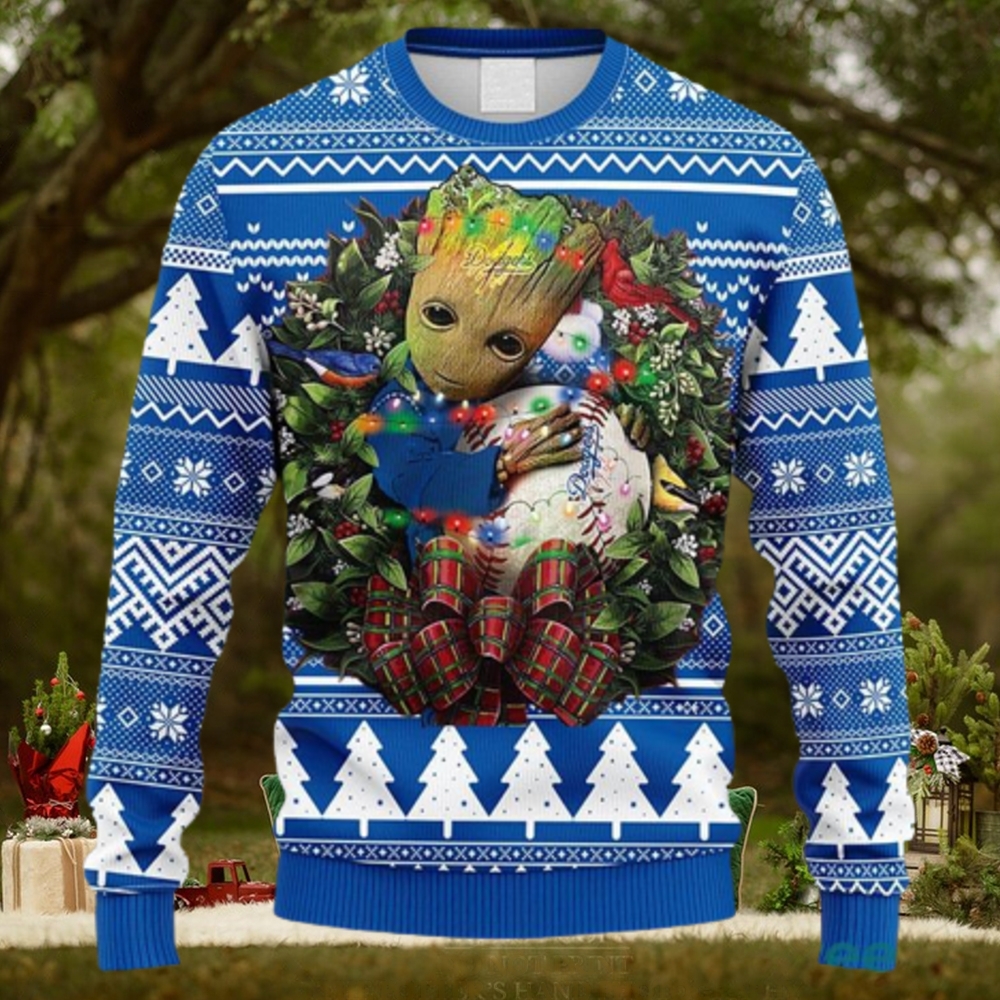 MLB Los Angeles Dodgers Groot Hug Christmas Ugly 3D Sweater For Men And Women Gift Ugly Christmas MLB Los Angeles Dodgers Groot Hug Christmas Ugly 3D Sweater For Men And Women Gift Ugly Christmas