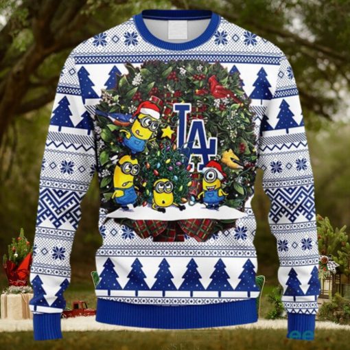 MLB Los Angeles Dodgers Minion Christmas Ugly 3D Sweater For Men And Women Gift Ugly Christmas