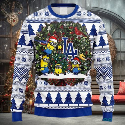 MLB Los Angeles Dodgers Minion Christmas Ugly 3D Sweater For Men And Women Gift Ugly Christmas