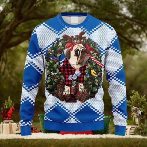 MLB Los Angeles Dodgers Pub Dog Christmas Ugly 3D Sweater For Men And Women Gift Ugly Christmas