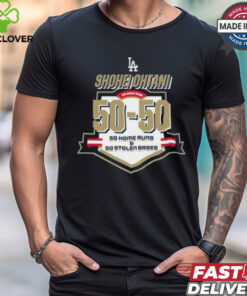 MLB Los Angeles Shohei Ohtani 2024 Regular Season 50 Home Runs And 50 Stolen Bases t shirt