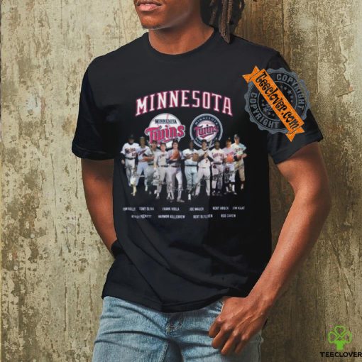 MLB Minnesota Twins Baseball Team Signatures T Shirt