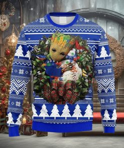 MLB New York Mets Groot Hug Christmas Ugly 3D Sweater For Men And Women Gift Ugly Christmas