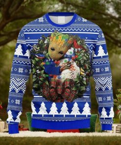 MLB New York Mets Groot Hug Christmas Ugly 3D Sweater For Men And Women Gift Ugly Christmas