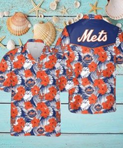 MLB New York Mets Hawaiian Shirt Aloha Shirt Hibiscus Flowers Pattern Beach Gift For Him