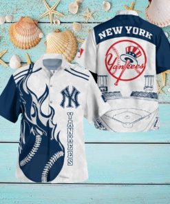 MLB New York Yankees Baseball Combo Hawaiian Shirt And Shorts Best For Men And Women Holidays