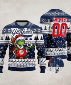 MLB New York Yankees Grinch Christmas Sweater Design