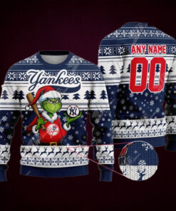 MLB New York Yankees Grinch Christmas Sweater Design