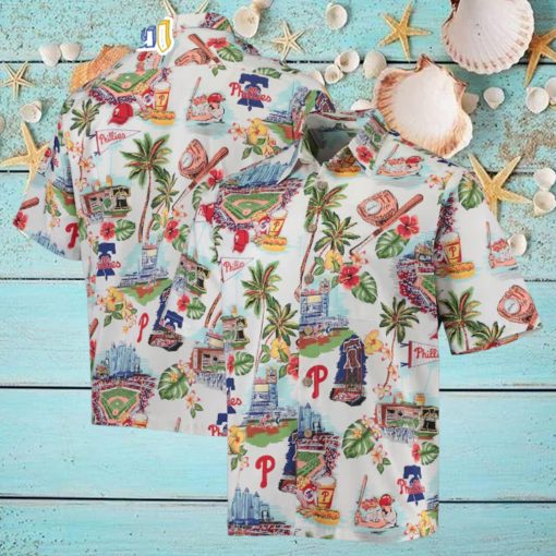 MLB Philadelphia Phillies Palm Tree Summer 2024 Baseball Hawaiian Shirt