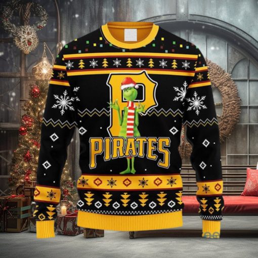 MLB Pittsburgh Pirates Funny Grinch Christmas Ugly 3D Sweater For Men And Women Gift Ugly Christmas