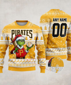 MLB Pittsburgh Pirates Grinch Christmas Sweater Design