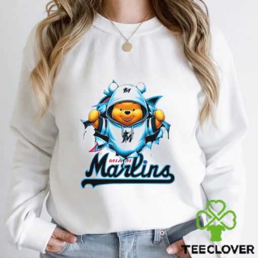 MLB Pooh and Football Miami Marlins hoodie, sweater, longsleeve, shirt v-neck, t-shirt