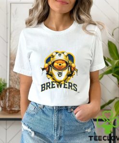 MLB Pooh and Football Milwaukee Brewers shirt