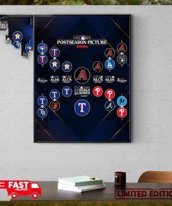 MLB Postseason Picture Matchups x Adobe 2023 World Series Arizona Diamondbacks vs Texas Rangers Poster Canvas