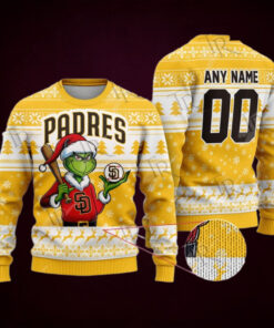 MLB San Diego Padres Grinch Christmas Sweater Design