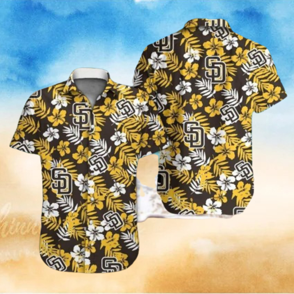 MLB San Diego Padres Hawaiian Shirt Hibiscus Pattern Gift For Beach Trip HawaiianShirts MLB San Diego Padres Hawaiian Shirt Hibiscus Pattern Gift For Beach Trip HawaiianShirts