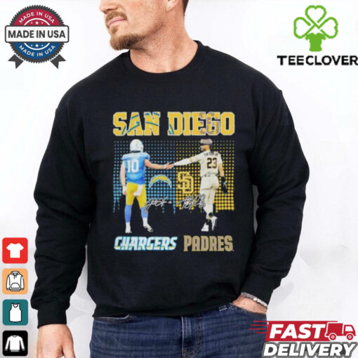MLB San Diego Padres and NFL San Diego Chargers City signature shirt