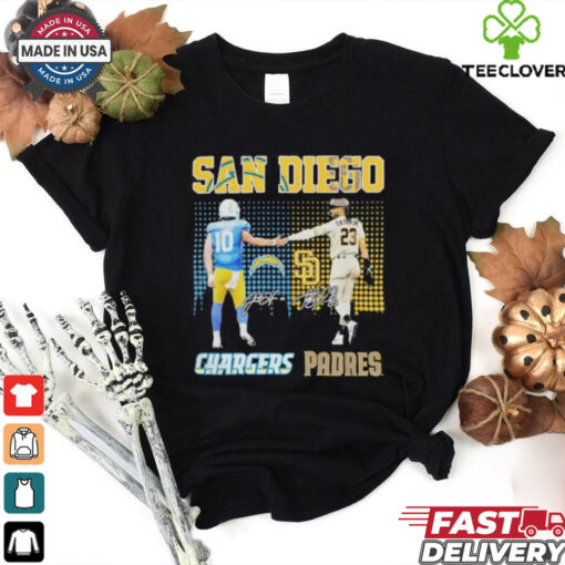 MLB San Diego Padres and NFL San Diego Chargers City signature shirt