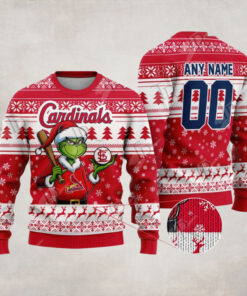 MLB St. Louis Cardinals Grinch Christmas Sweater Design