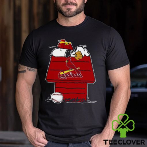 MLB St.Louis Cardinals Snoopy Woodstock The Peanuts Movie Baseball T Shirt