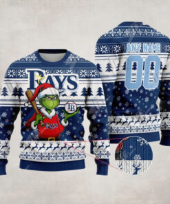 MLB Tampa Bay Rays Grinch Christmas Sweater Design
