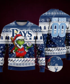 MLB Tampa Bay Rays Grinch Christmas Sweater Design