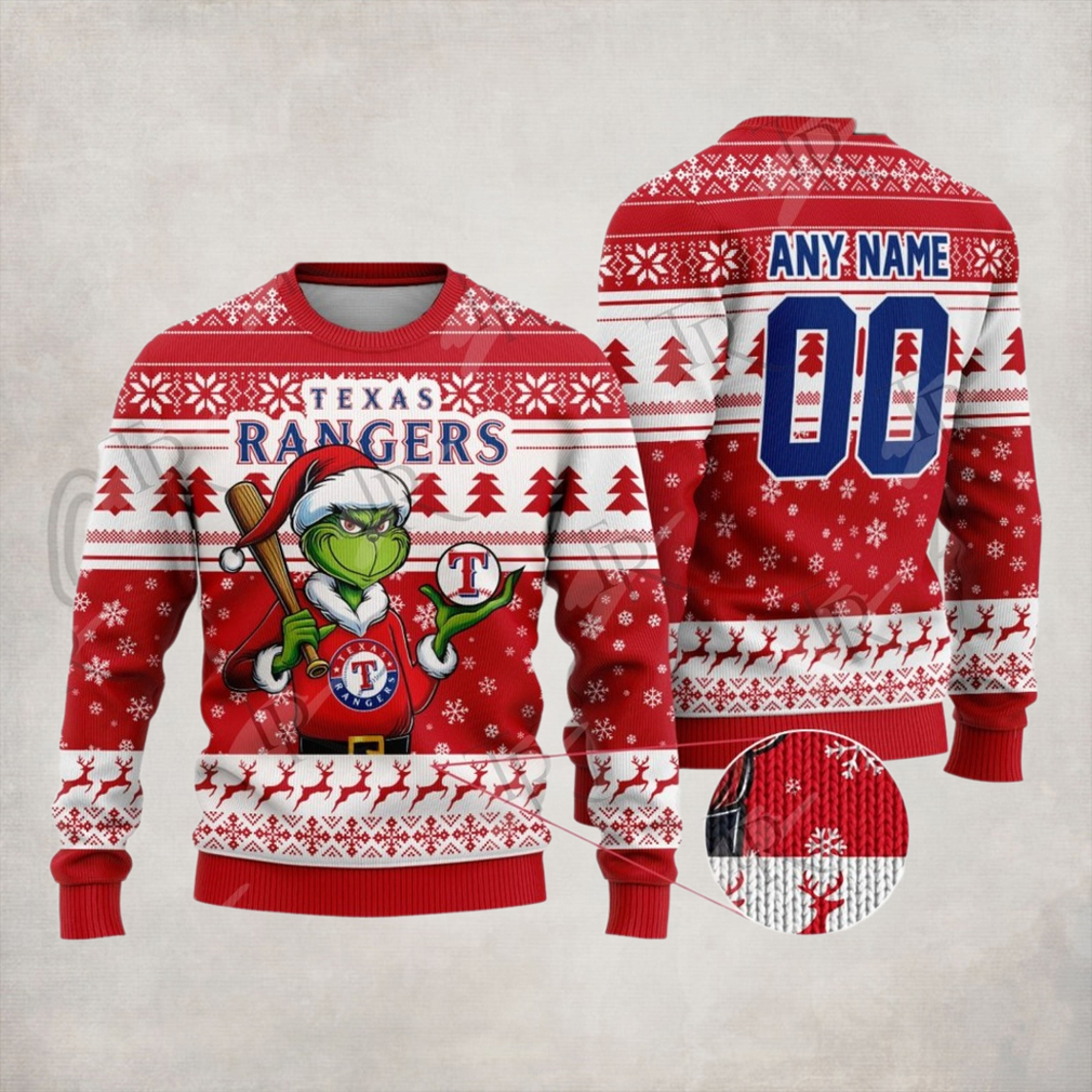 MLB Texas Rangers Grinch Christmas Sweater Design MLB Texas Rangers Grinch Christmas Sweater Design