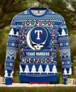 MLB Texas Rangers Ugly Christmas Sweater The Intelligence Of The Skull Unisex Sweater
