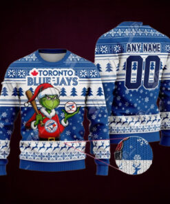 MLB Toronto Blue Jays Grinch Christmas Sweater Design